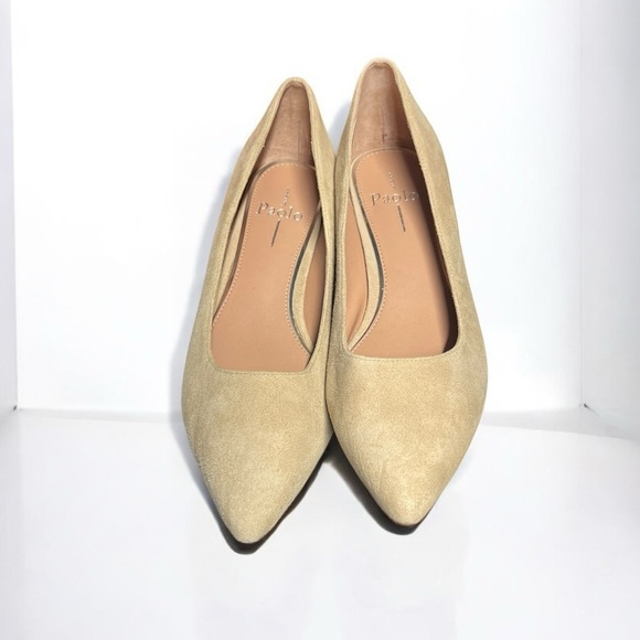 🌻NEW w.tag Linea Paolo Suede Bardot Pump Size 7.5 - Picture 5 of 11
